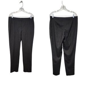 Talbots Heritage Gray Pinstripe Trouser Wool Pant Stretch Straight Leg 10